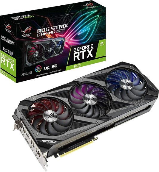 Used ASUS ROG STRIX NVIDIA GeForce RTX 3070 Gaming Graphics Card 8GB DDR6
