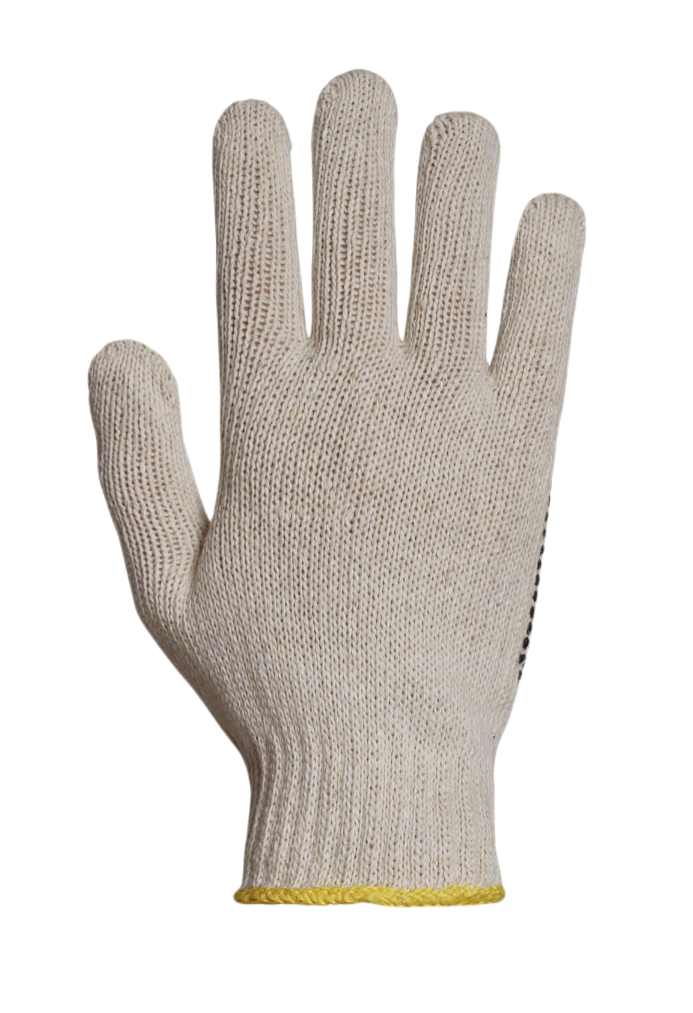 PVC Dotted Palm String Knit Cotton/Lycra Gloves