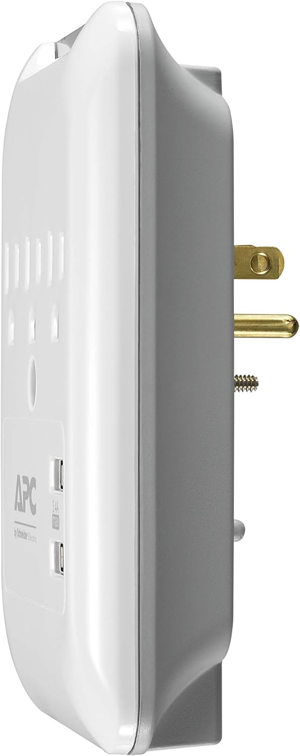 APC Wall Outlet Surge Protector with USB Ports