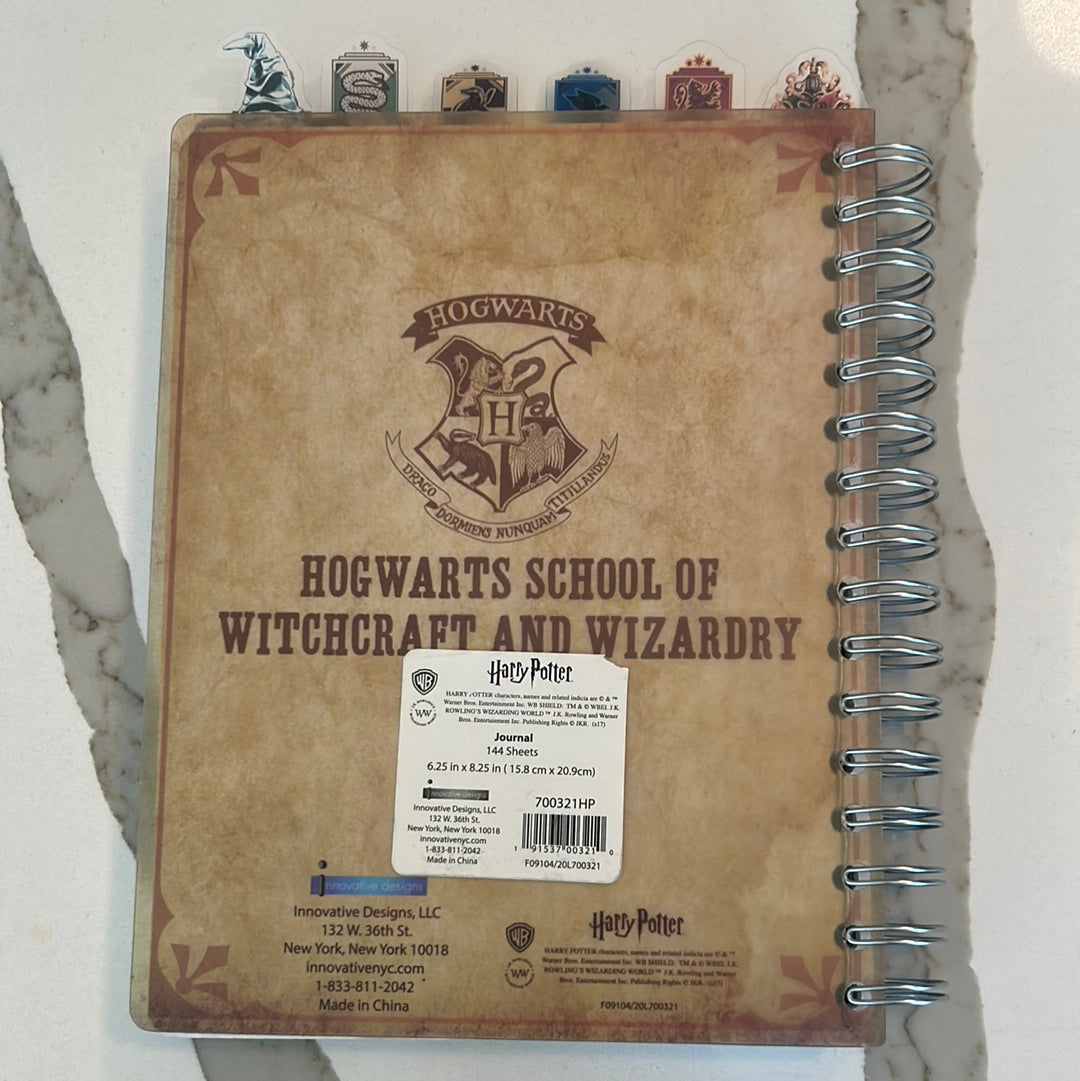 Hogwarts Harry Potter Spiral-Bound Tab Journal