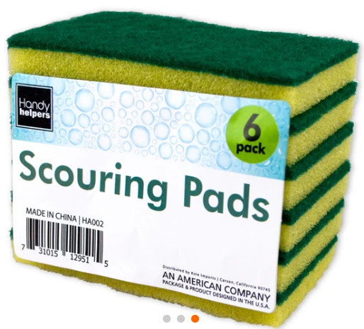 Sponge Scouring Pads 6 pack