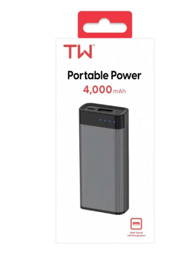 Talk Works 4000 Mah Portable Power Bank