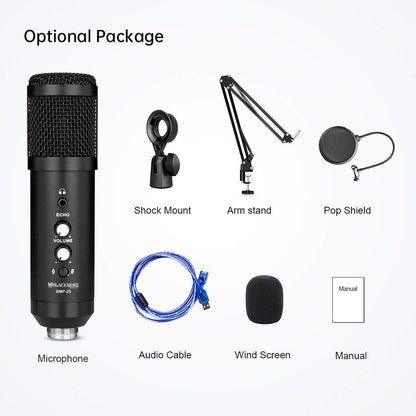 Blackmore Pro Audio BMP-25 USB Condenser Microphone Kit for content creators, streamers, podcasters