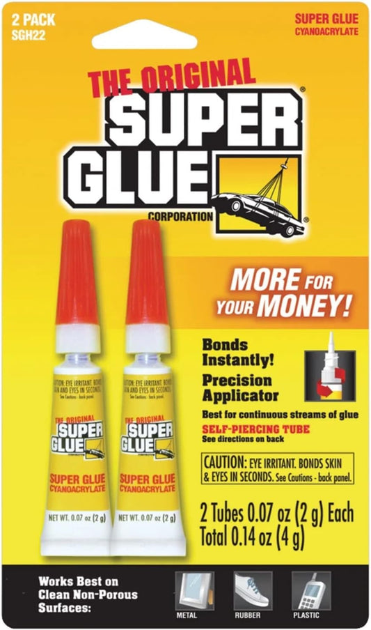 The Original SuperGlue Super Glue Tubes, 2 pk