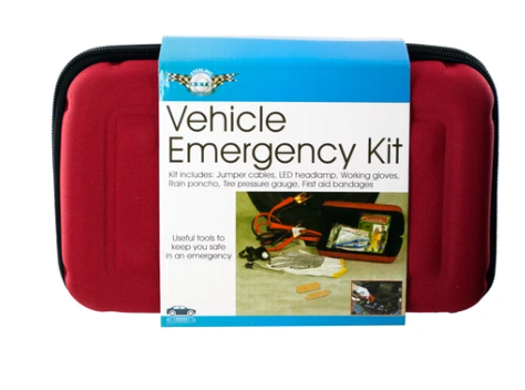 Vehicle Emergency Kit in Zippered Case